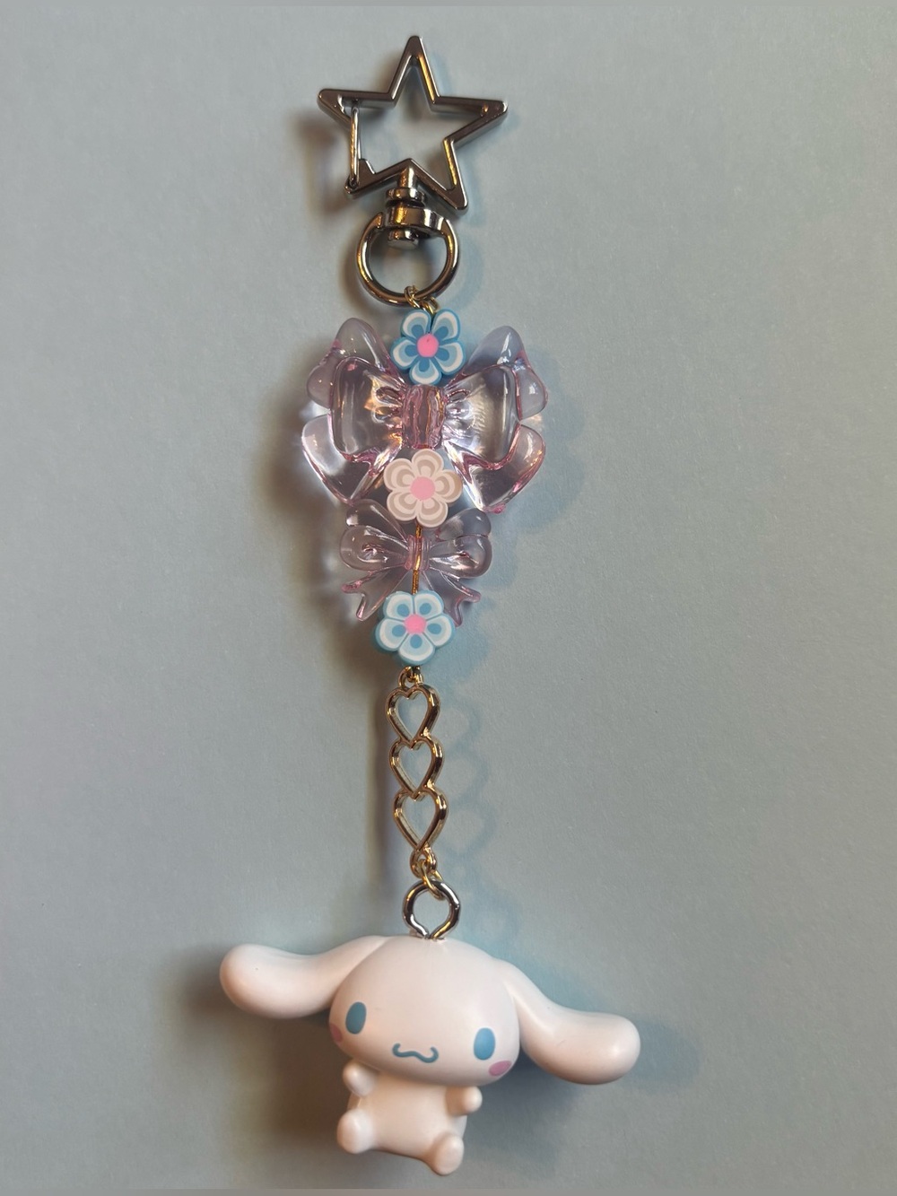 Handmade cinnamoroll keychain